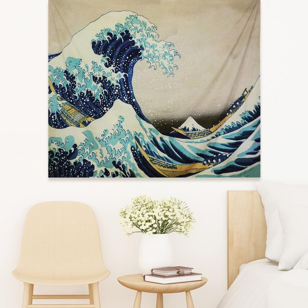 Wall Hanging Carpet Wave Pattern Tapestry Yoga Beach Mat Home Tablecloth