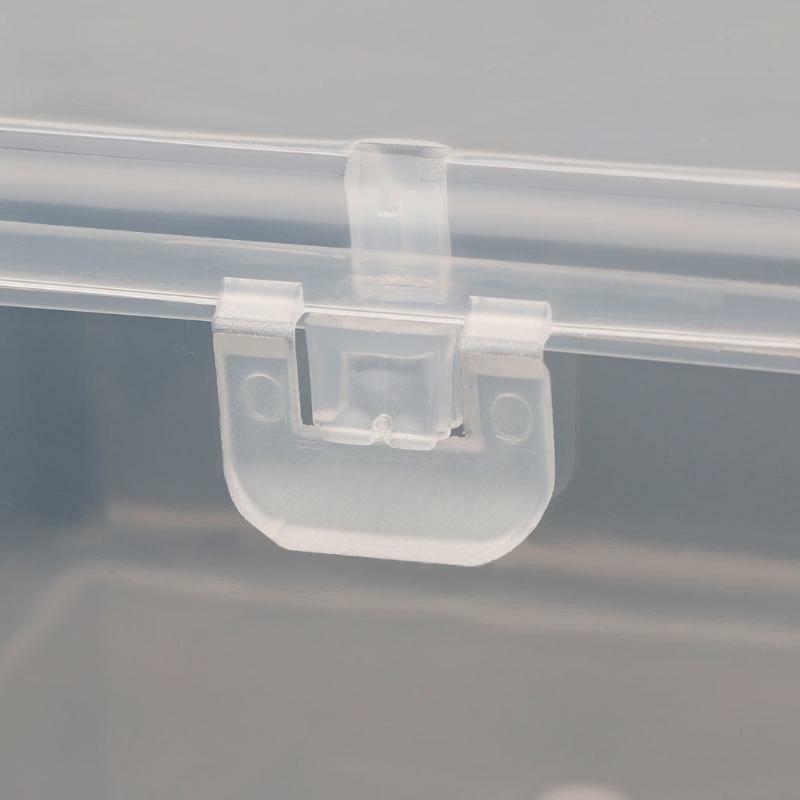 Small Transparent Storage Box Cards Chip Hardware Case Holder Jewelry Organizer