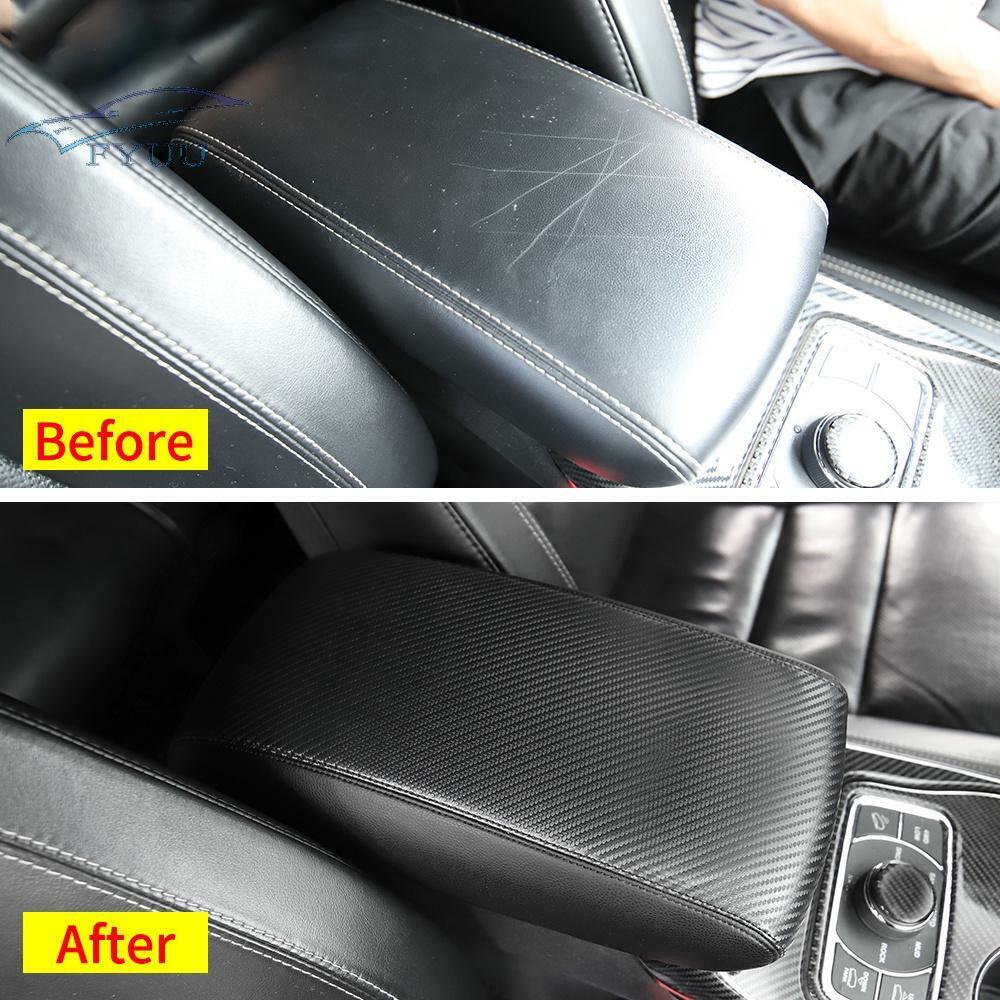 For Jeep Grand Cherokee 11-18 Center Console Armrest Cover Pad Carbon Fiber Look