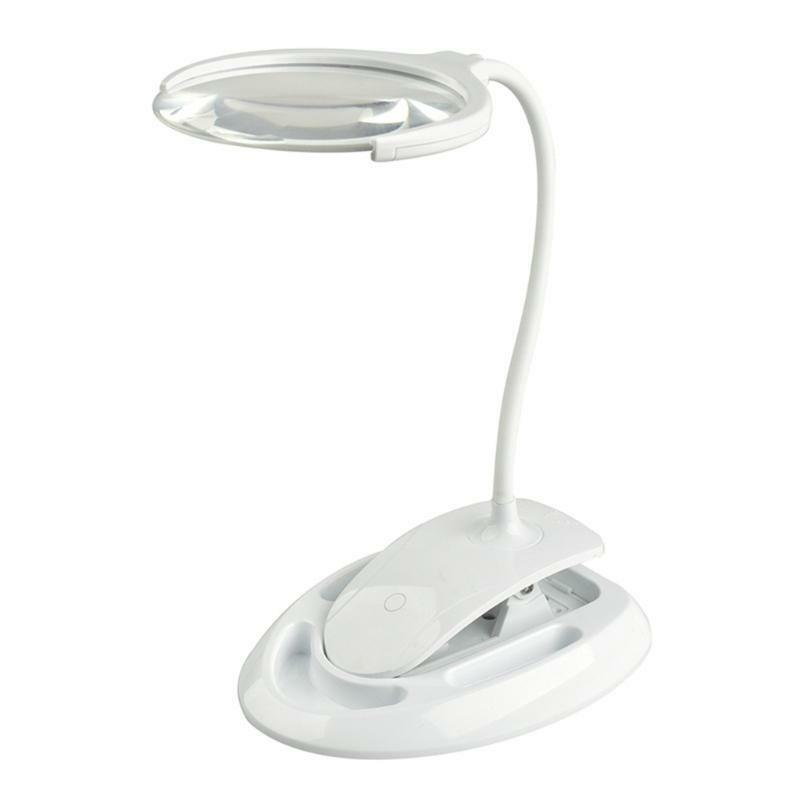 Practical 2 in1 Reading Magnifier Hands-Free 3X 8X Rechargeable LED Light Sewing