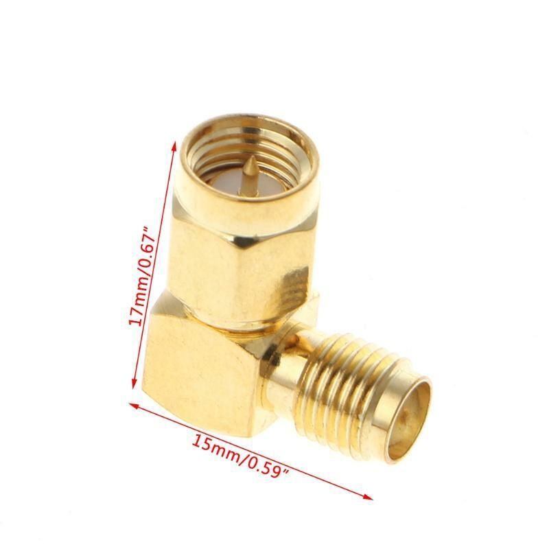SMA Male To SMA Female Right Angle 90 Degrees RF Coaxial Connector Adapter