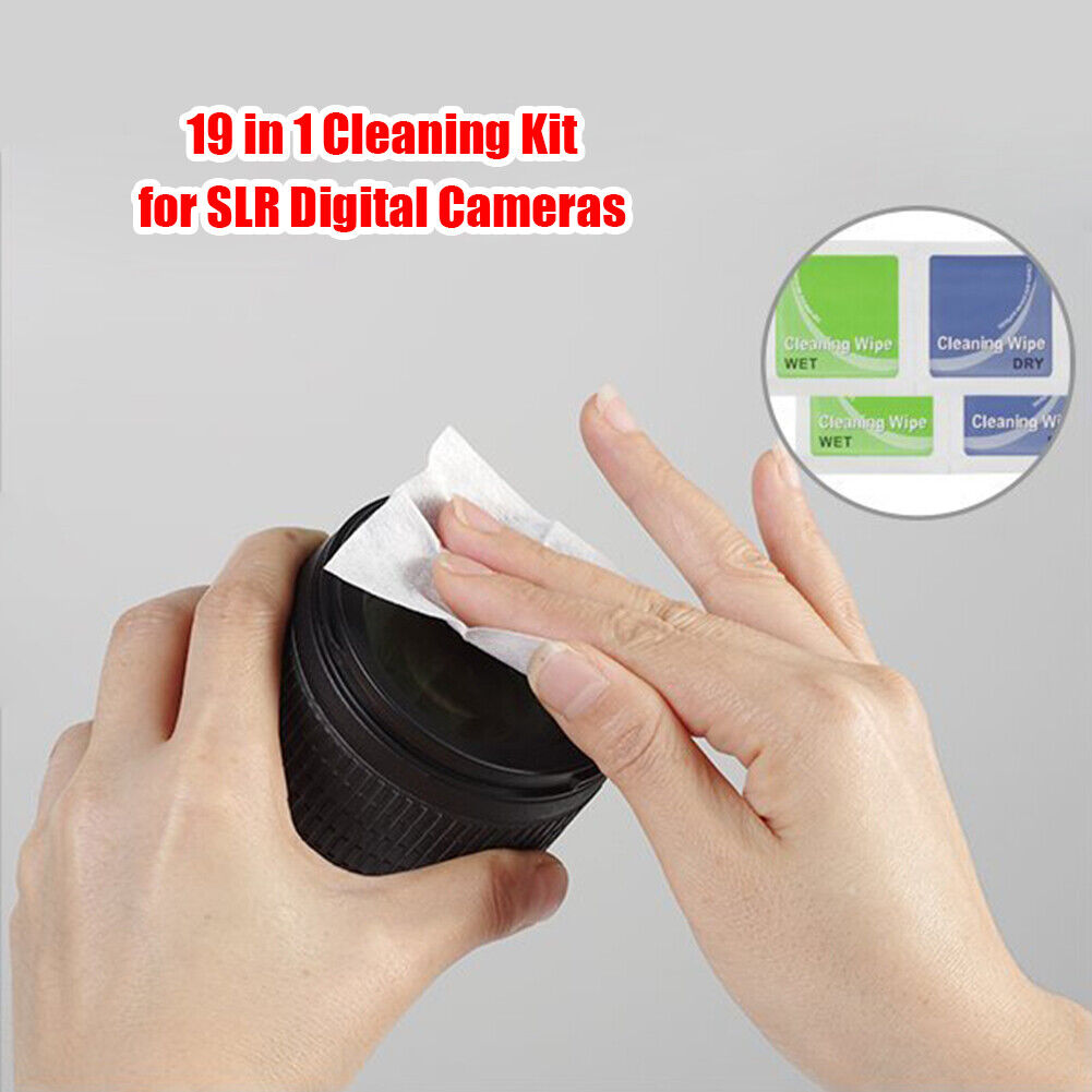 19pcs Digital Camera Cleaner Kit for DSLR Lens Cleaning Brush Wipe Clean