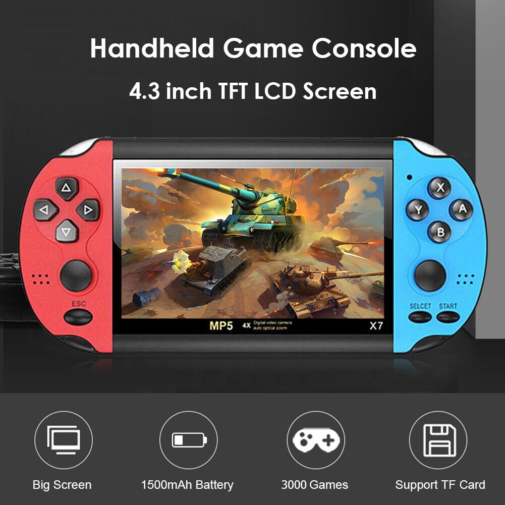 X7 Pocket Video Game Player 8GB AV TV Out 5.1 Surround Sound MP3 MP4 Player