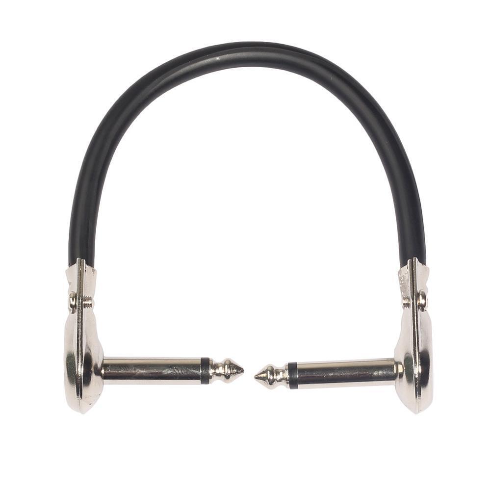 Right Angle 15cm 6.35mm Male to Male Guitar Patch Cable for Effect Pedals