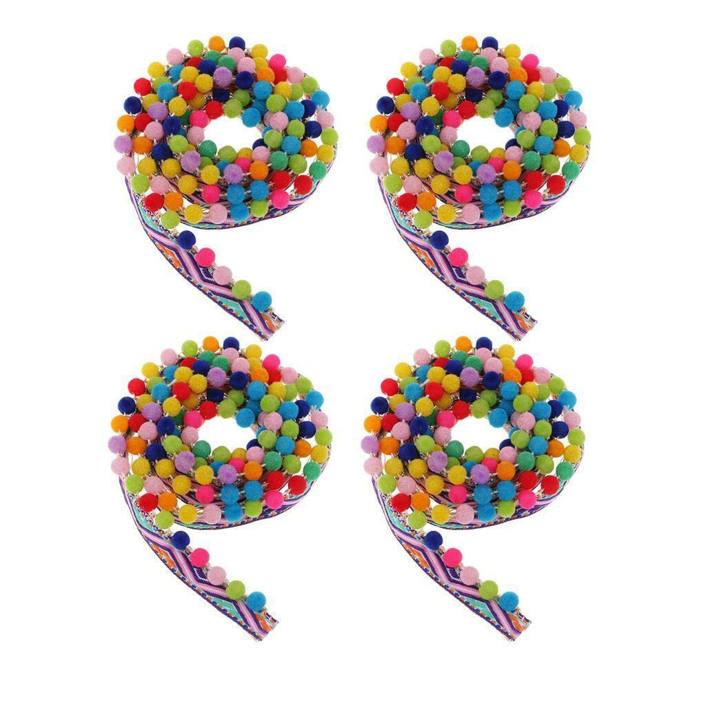 4pcs Multifunction Beaded   Ball Jacquard Ribbon Sewing ming