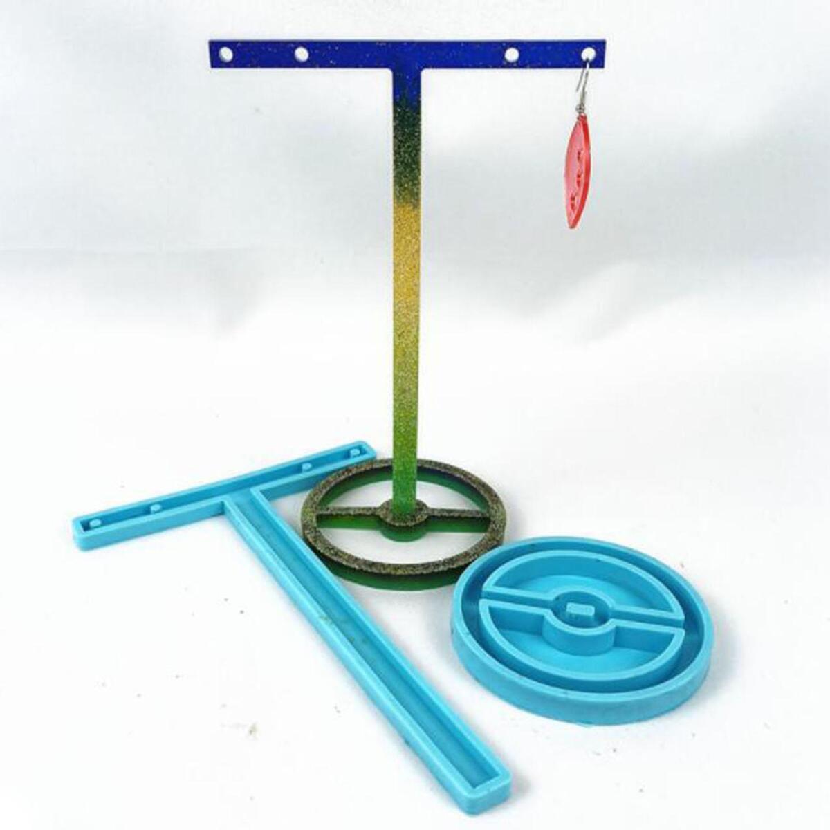 T Shape Jewelry Display Rack Silicone Mold Casting Mold DIY Home Decor Gift