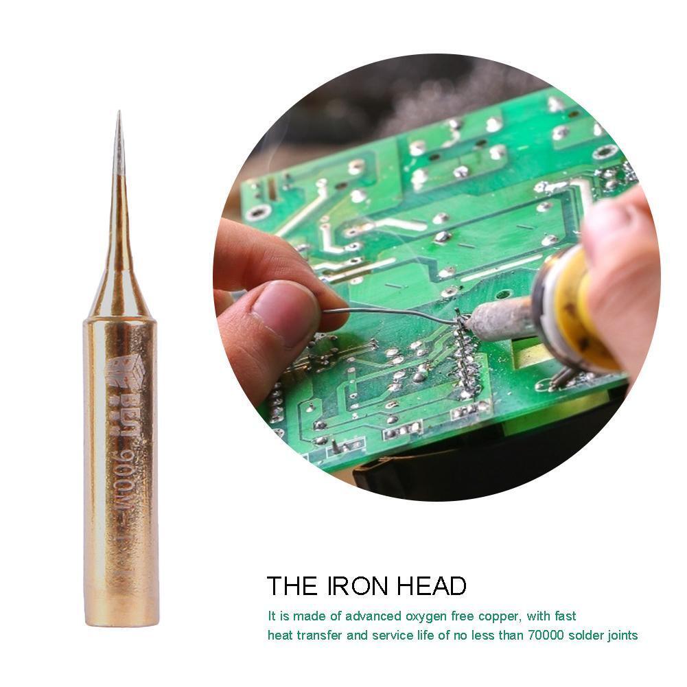 900M-T Oxygen-free Copper Soldering Iron 936 Solder Head Welding Tip (A)