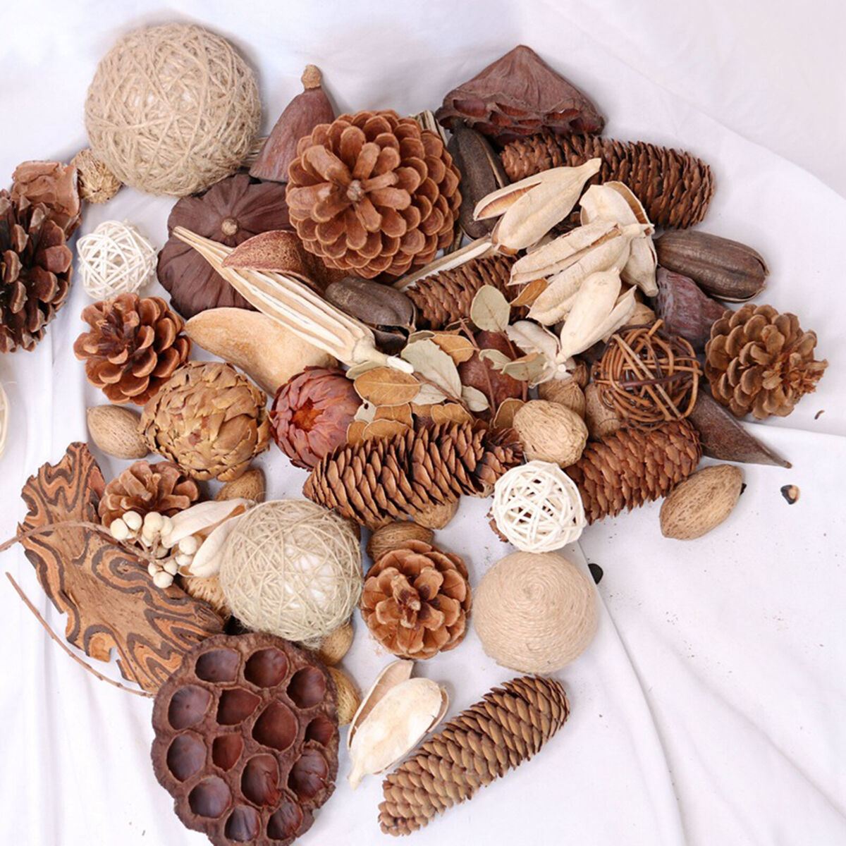 Pine Cones Rustic Rattan Ball  Wedding DIY Christmas Fall