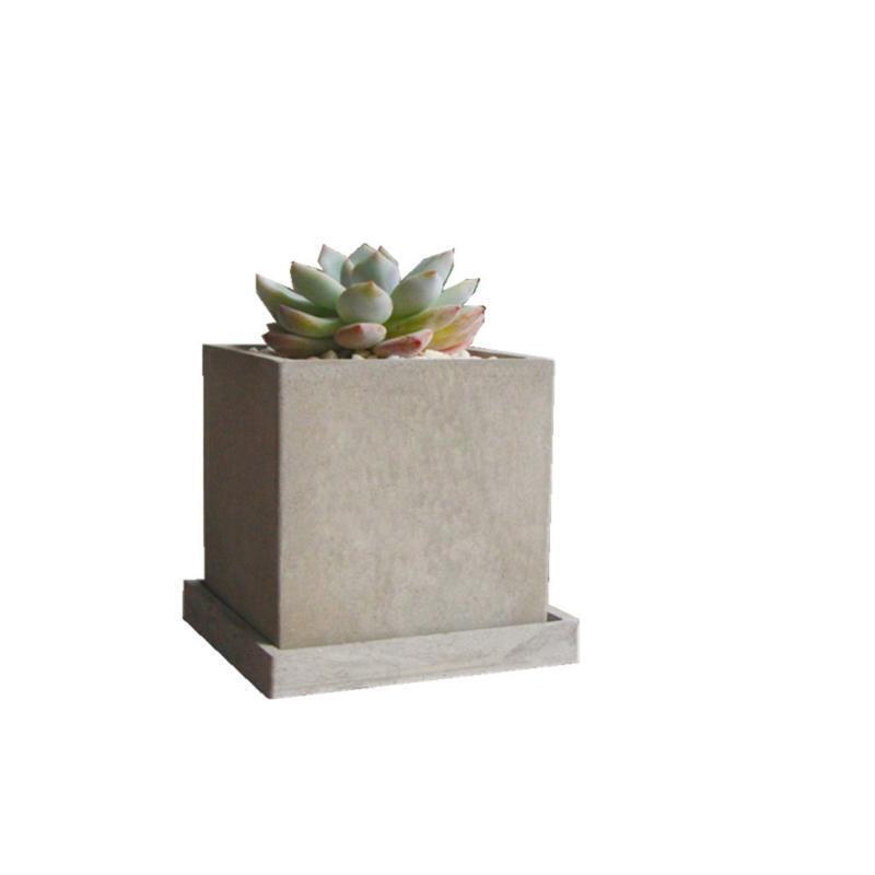 10cm Square Double-layer Flower Pot Mould + Double-layer Tray Mould Set