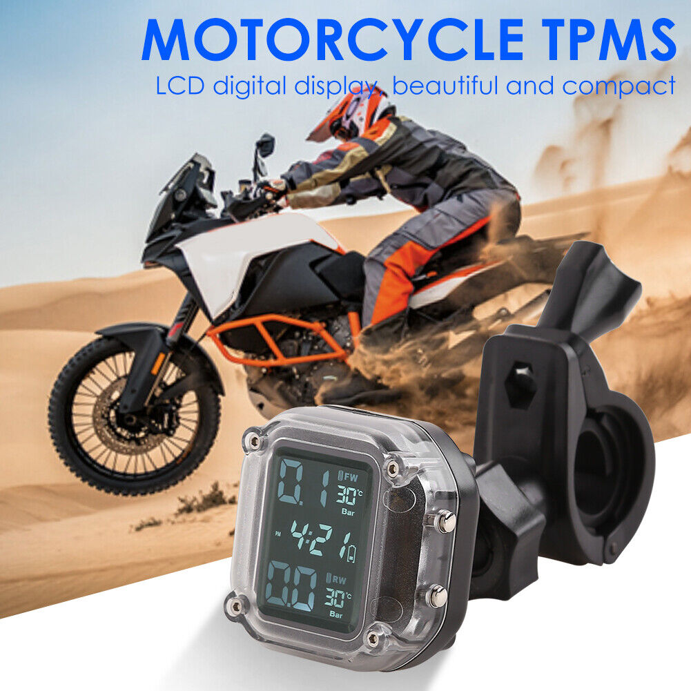 Waterproof Motorcycle TPMS USB Rechargeable Tire Pressure Monitoring System