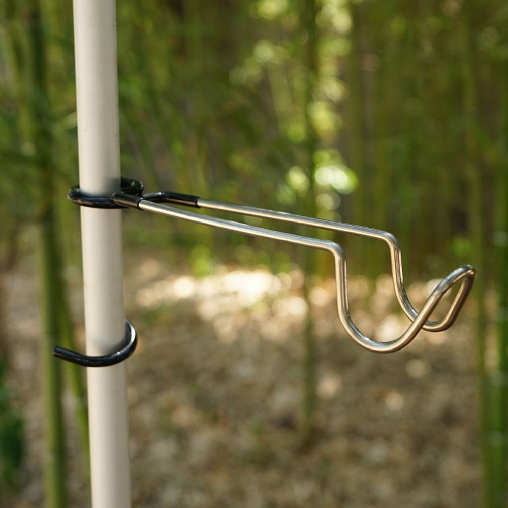 Outdoor Portable Lantern Hanger Stainless Steel Clip Lamp Holder Hook Tent Pole