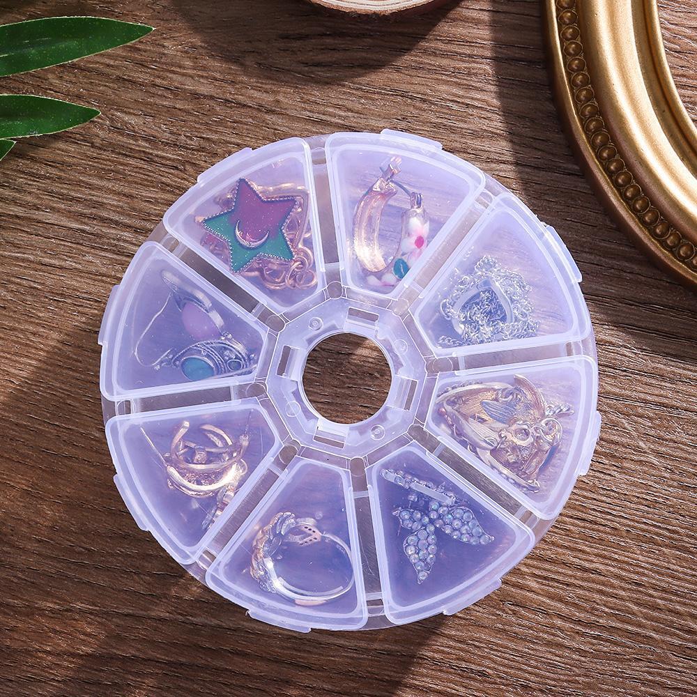 Jewelry Container Nail Art Rhinestones Case 8 Grids Empty Storage Box