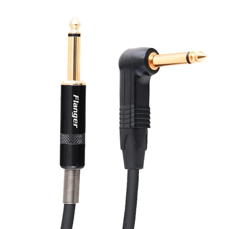 Guitar Lead Cable 6.35mm for Electric Guitar Bass Keyboard Straight to L Shape