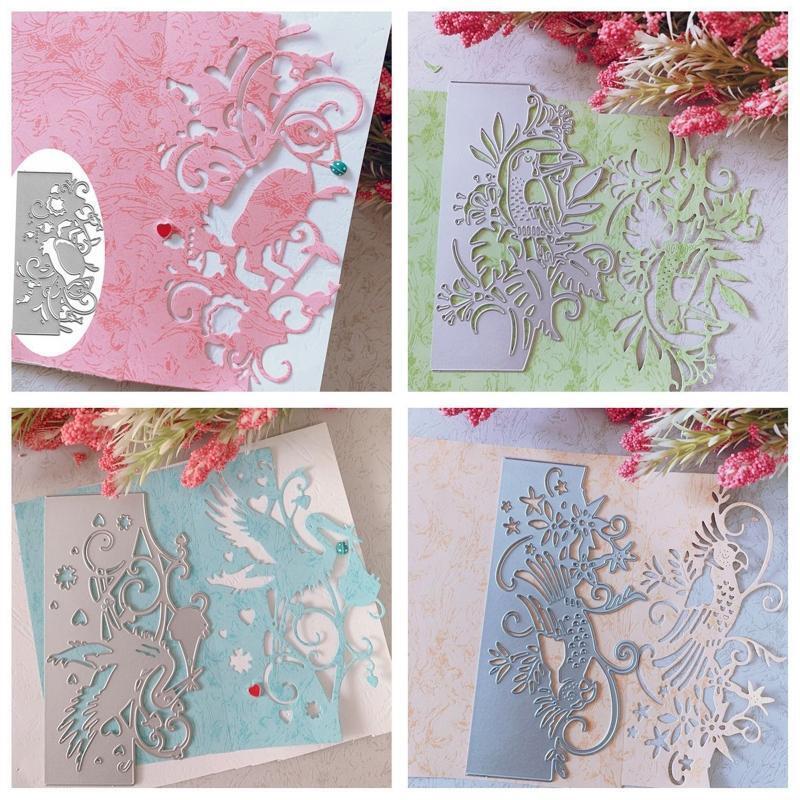 Bird Flower Border Metal Cutting Dies Stencil DIY Scrapbooking Album Paper Card