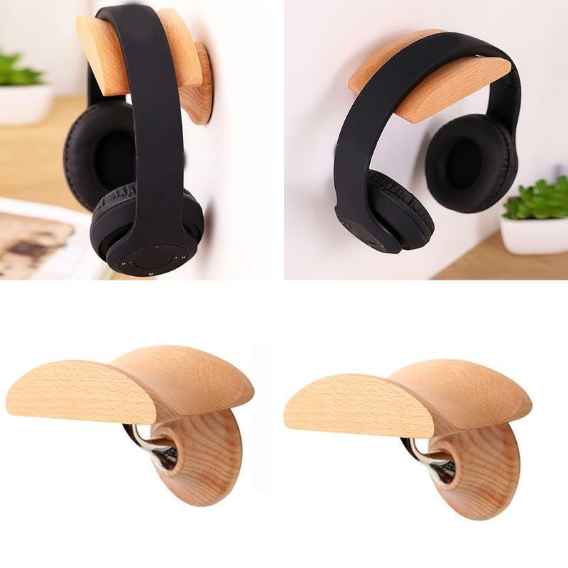 Beech Headphone Stand Headset Holder Gaming Headset Holder Wood HolderFree Punch