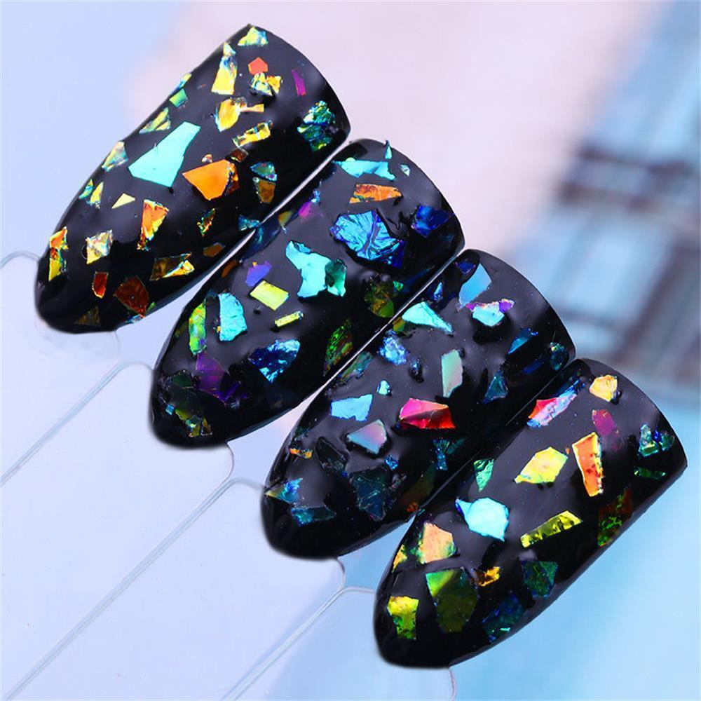 Paillette Fashion Fluorescent Sequins Nail Glitter Manicure Decor Glass Paper