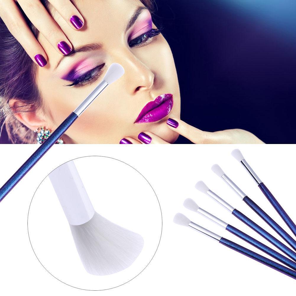 5pcs Multi-Use Cosmetic Brushes Wood Handle Highlight Nose Eyeshadow Makeup