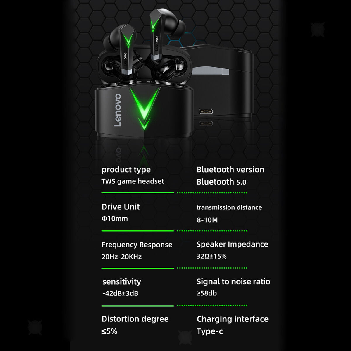 LP6  Gaming Headsets Waterproof  5.0 Sports Headphone Earphones