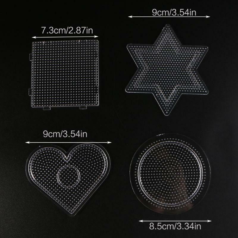 4Pcs Diy Transparent Shape Puzzle Template For 2.6mm Hama Beads Perler Beads