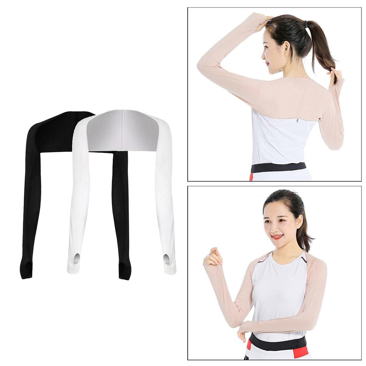 2pcs Cooling Shawl Arm Sleeves Sun Protection Women Men Golfing Accessory