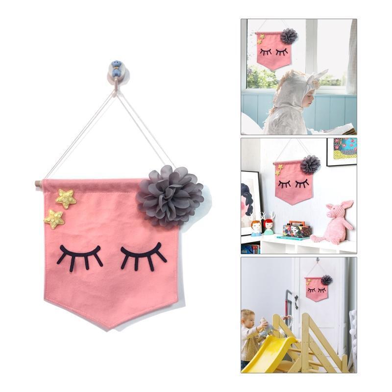 Nordic Kids Baby Room Decor Eyelash Flower Ornaments Wall Hanging Decoration