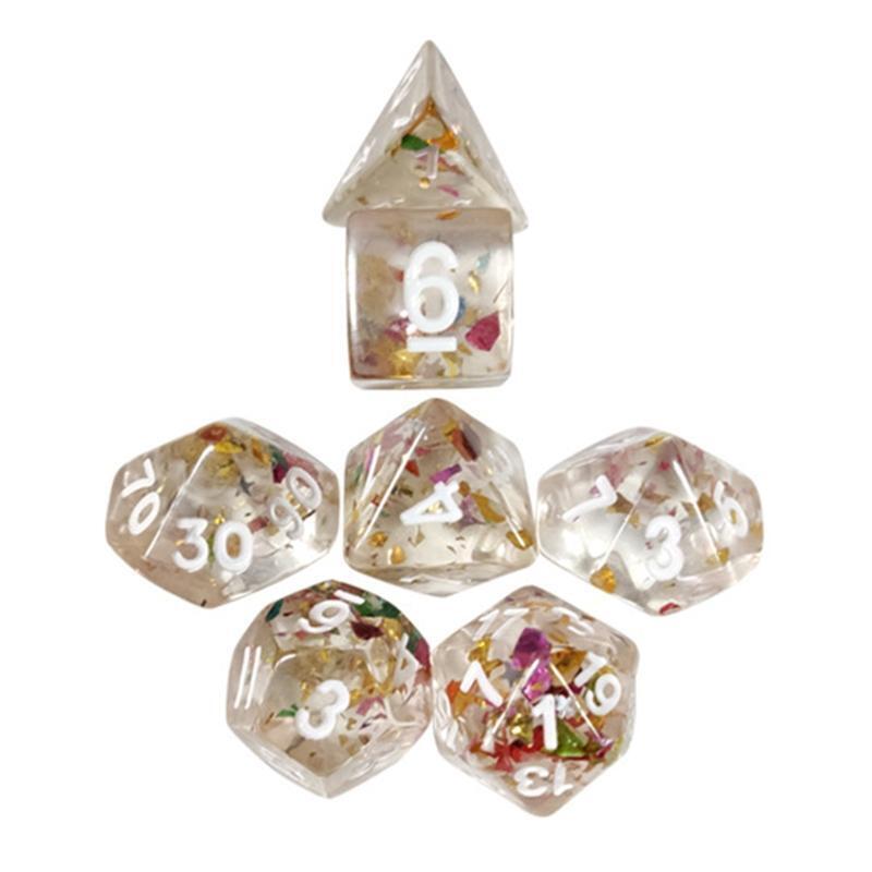 7pcs/set D20 Polyhedral DND Dice 20 Sided Dices Table Board Role Playing Game