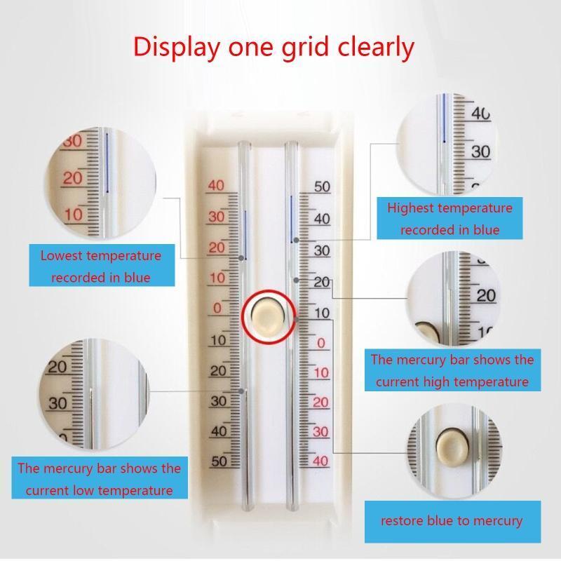 Temperature Measure Tool Large Outdoor Greenhouse Hanging Thermometer Hygrometer
