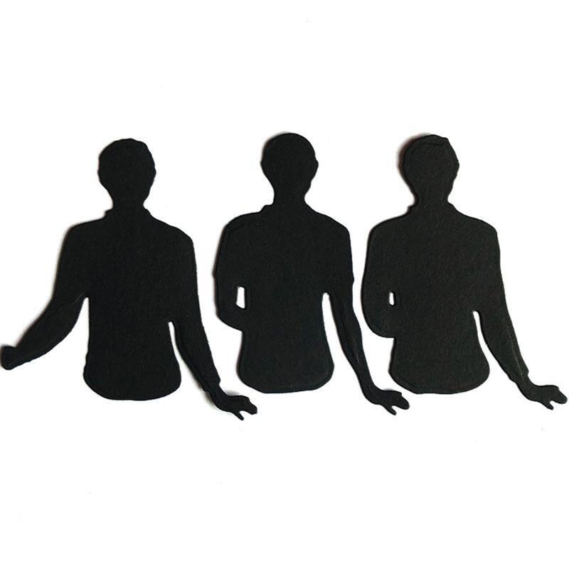 Sitting Man Back View Style Frame Carbon Steel Cutting Dies DIY Scrapbooking