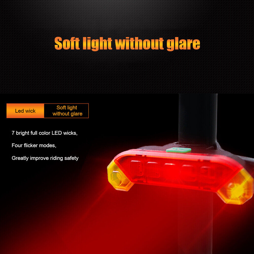 400 Lumen Bicycle Taillight 4 Mode USB Charge Bike Night Riding Rear Light
