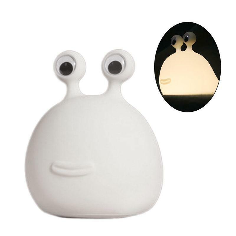 Cute Soft Slug Shape Night Light with Touch Control USB Rechargeable Desktop
