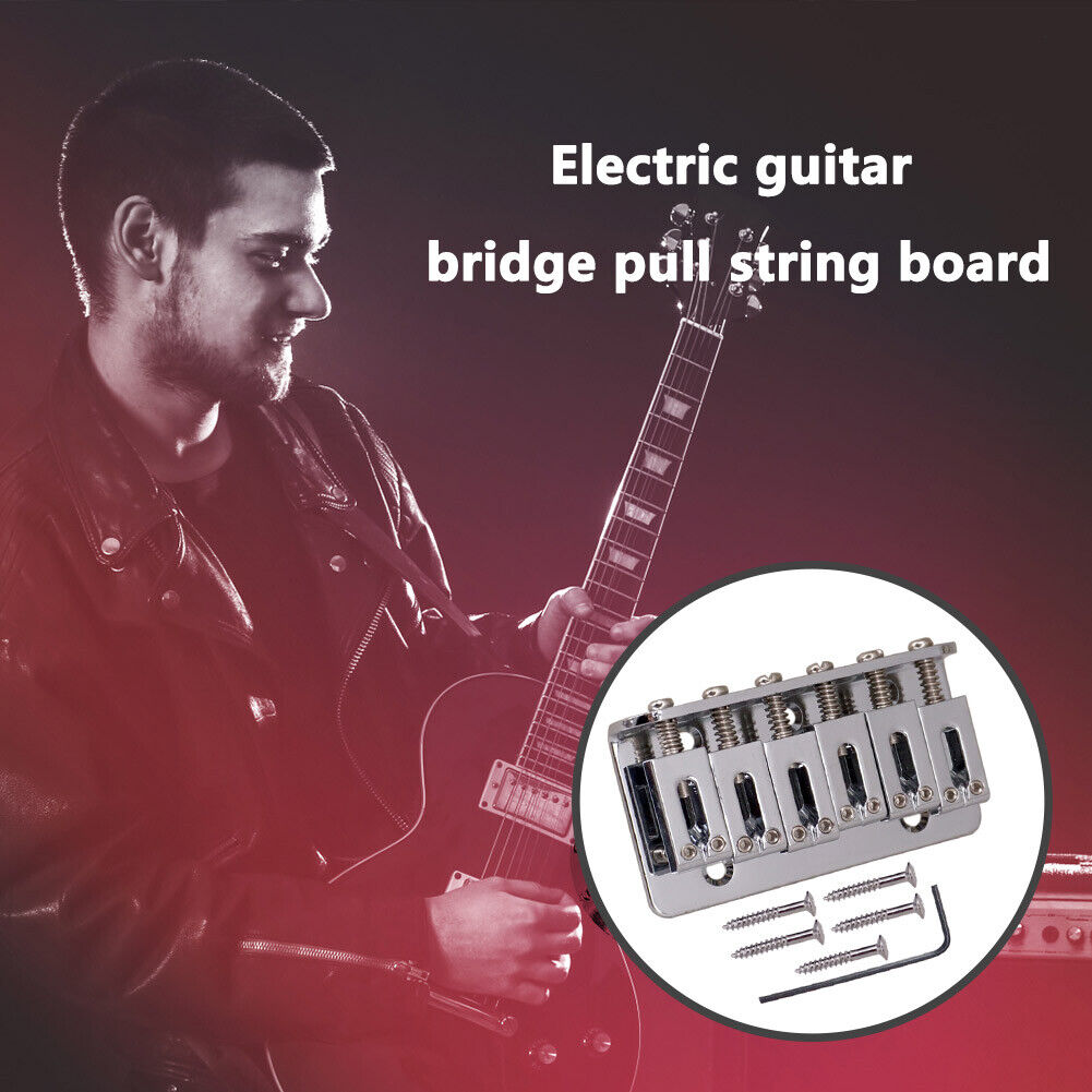 6 Strings Guitar Bridge Saddle Tailpiece for Fender Strat Electric Guitar