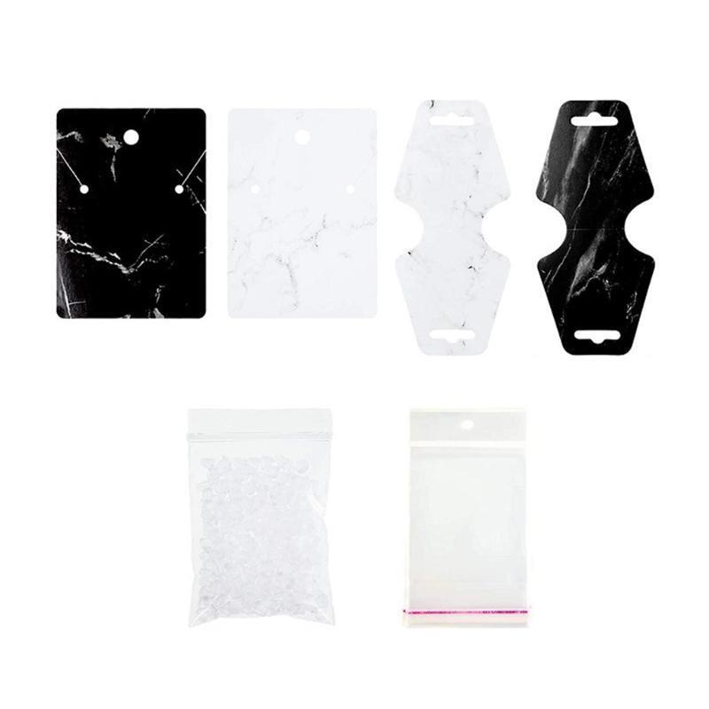 800 Pieces Marble Earring Necklace Card for Earring Display Showcases Thick