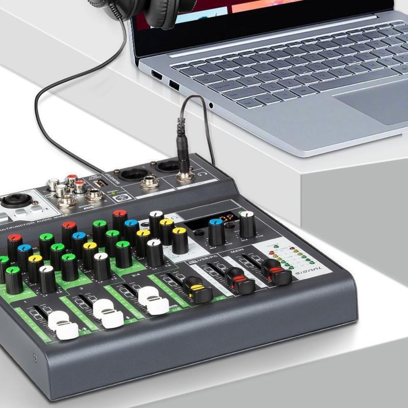 Digital USB Bluetooth-compatible Computer Audio Mixer Input 48VPhantom Power