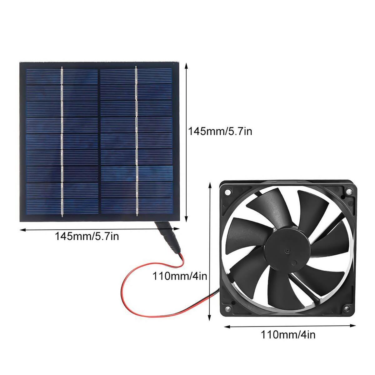 Outdoor Solar Panel Exhaust Fan Ventilator Fan for Chicken Coops Pet Houses