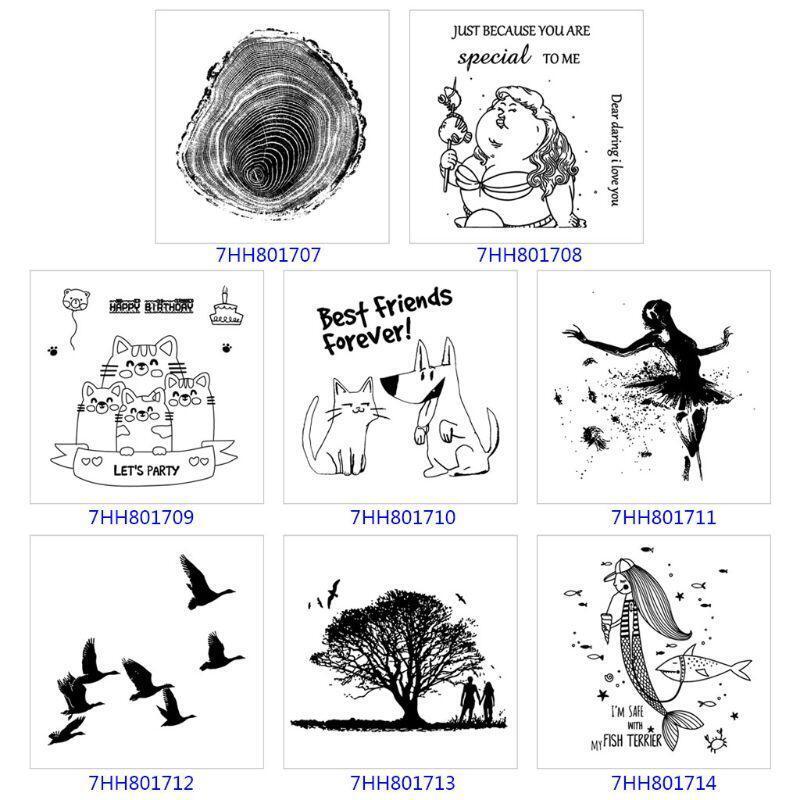 Fly Bird Silicone Transparent Stamp Background Clear Stamps DIY Scrapbooking
