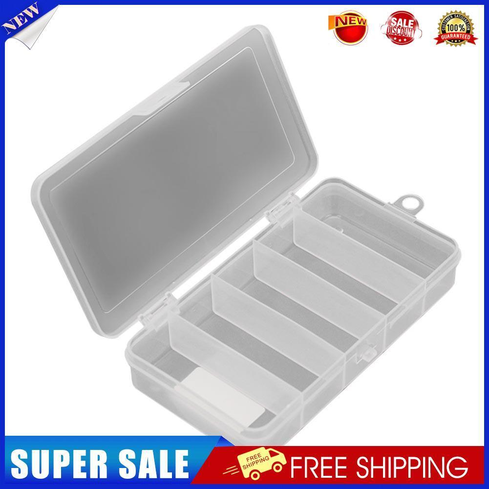 5 Compartments Large Size Fishing Tackle Box Storage Bait Lure Container