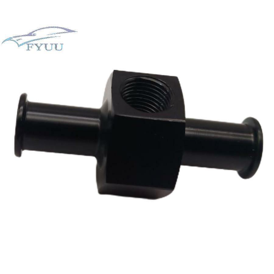 1x Universal Black 3/8" Hose 1/8" Npt Port Fuel Nitrous Pressure Gauge Adapter
