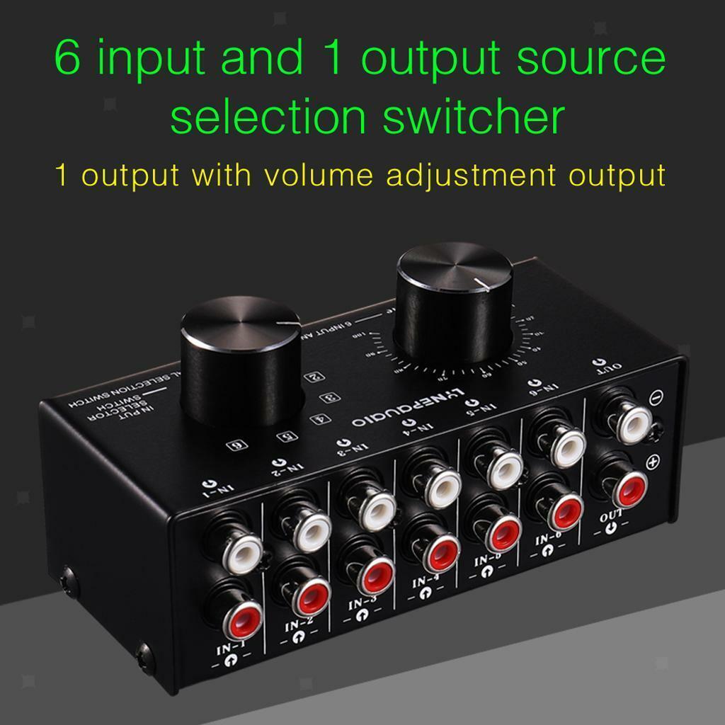 New 6  Output Stereo  Speaker Switch Selector with  Control
