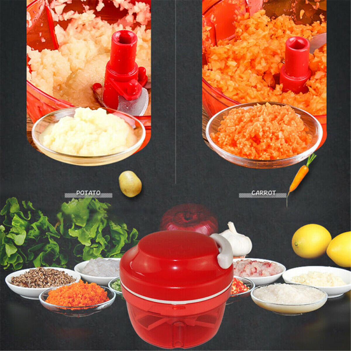 Onion Garlic Chopper Dicer Mincer Shredder Food Meat Fruit Vegetable Blender