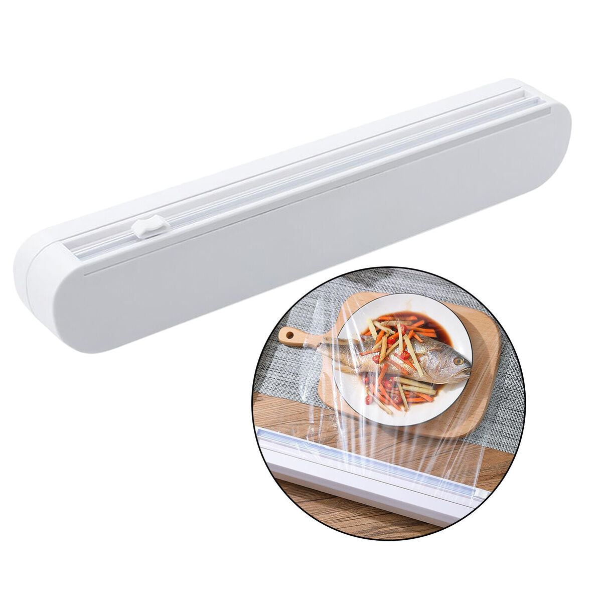 Reusable Cutter  Cling  Plastic Paper Dispenser with Slide