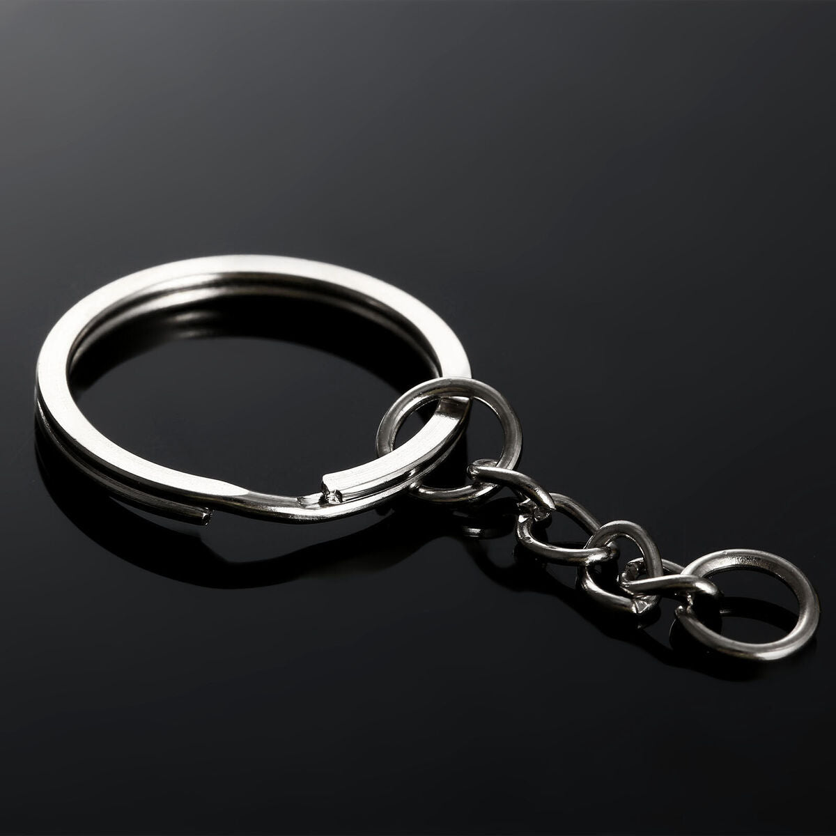 100pcs 25mm*30mm Keyring Key Chain Split Rings Findings Short Loop DIY Household