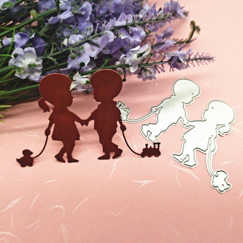 Metal Cutting Dies Kids Carbon Steel Stencil for Gift Cards Crafts Scrapbooking