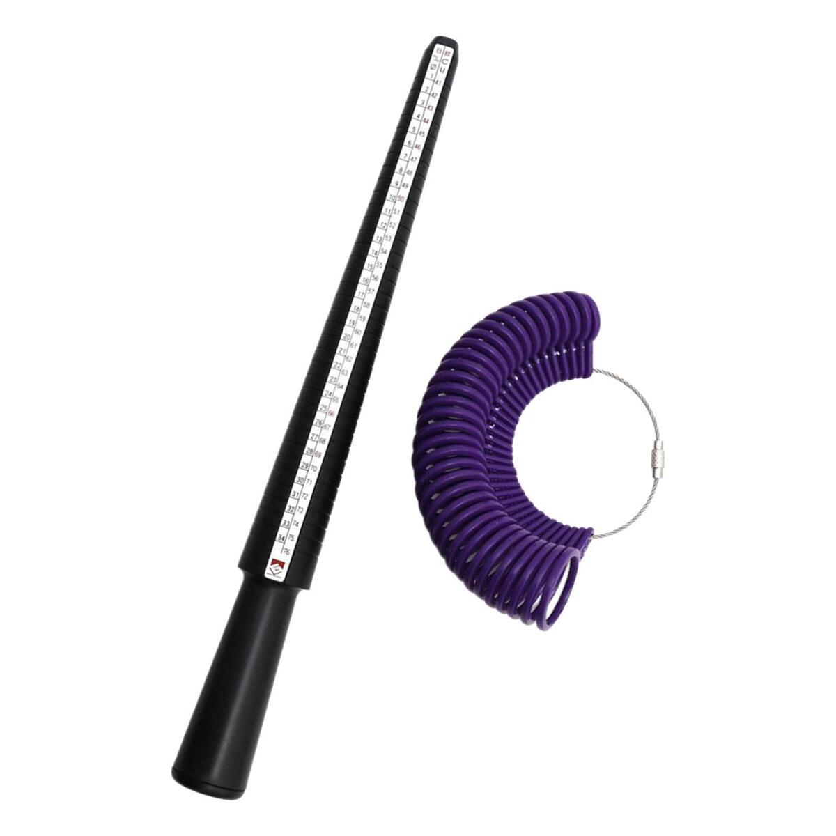 Plastic Ring Size  & Stick Wedding  Measuring Tool Professional