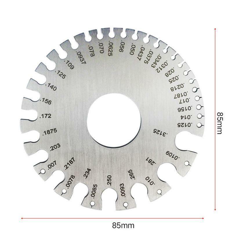 Wire Gauge Sheet Thickness Ruler Diameter Welding Gage Hexagon Wet Film Card Set