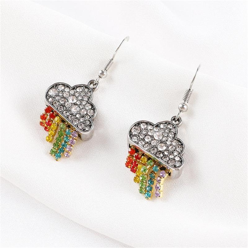 1.85X0.82inches Clouds & Rainbow Earrings Lovely Fashion Earrings for Women Girl