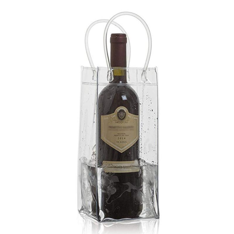 Foldable Wine Ice Pouch for Champagne Beer Tear Resistant Ice Bag Large Capacity