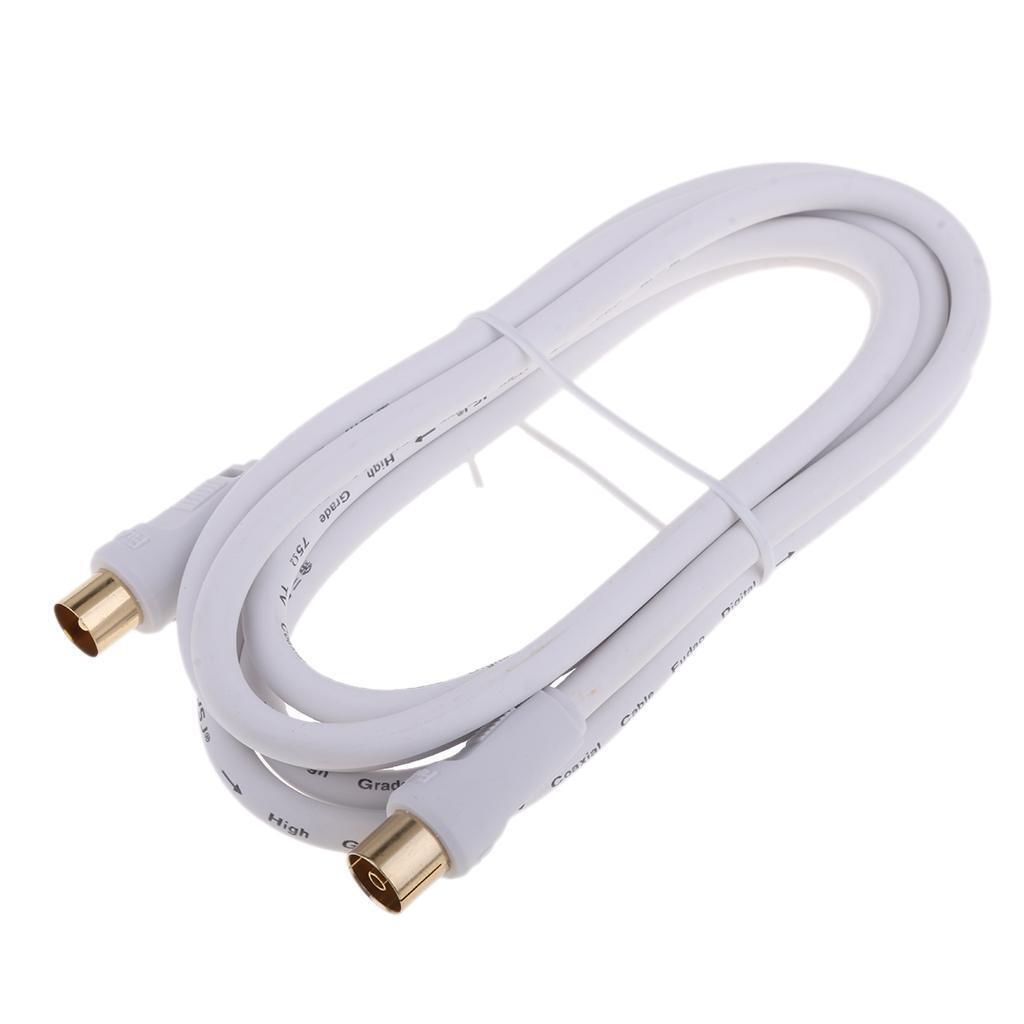 90 Degree TV 9mm Coaxial Cable Aerial Male to Female RF Antenna Cable