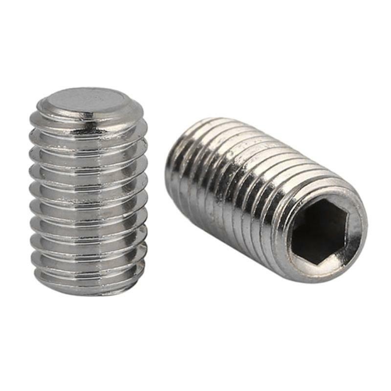 Flat Point Hexagon Socket Set Screws Headless 200Pcs/set M2.5 M3 M4 DIN913