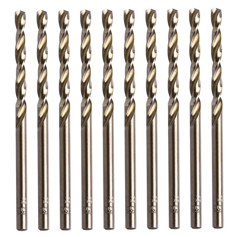 10Pcs 3.5mm M35 Round Shank HSS-Co Cobalt Twist Drill Spiral Drill Bit