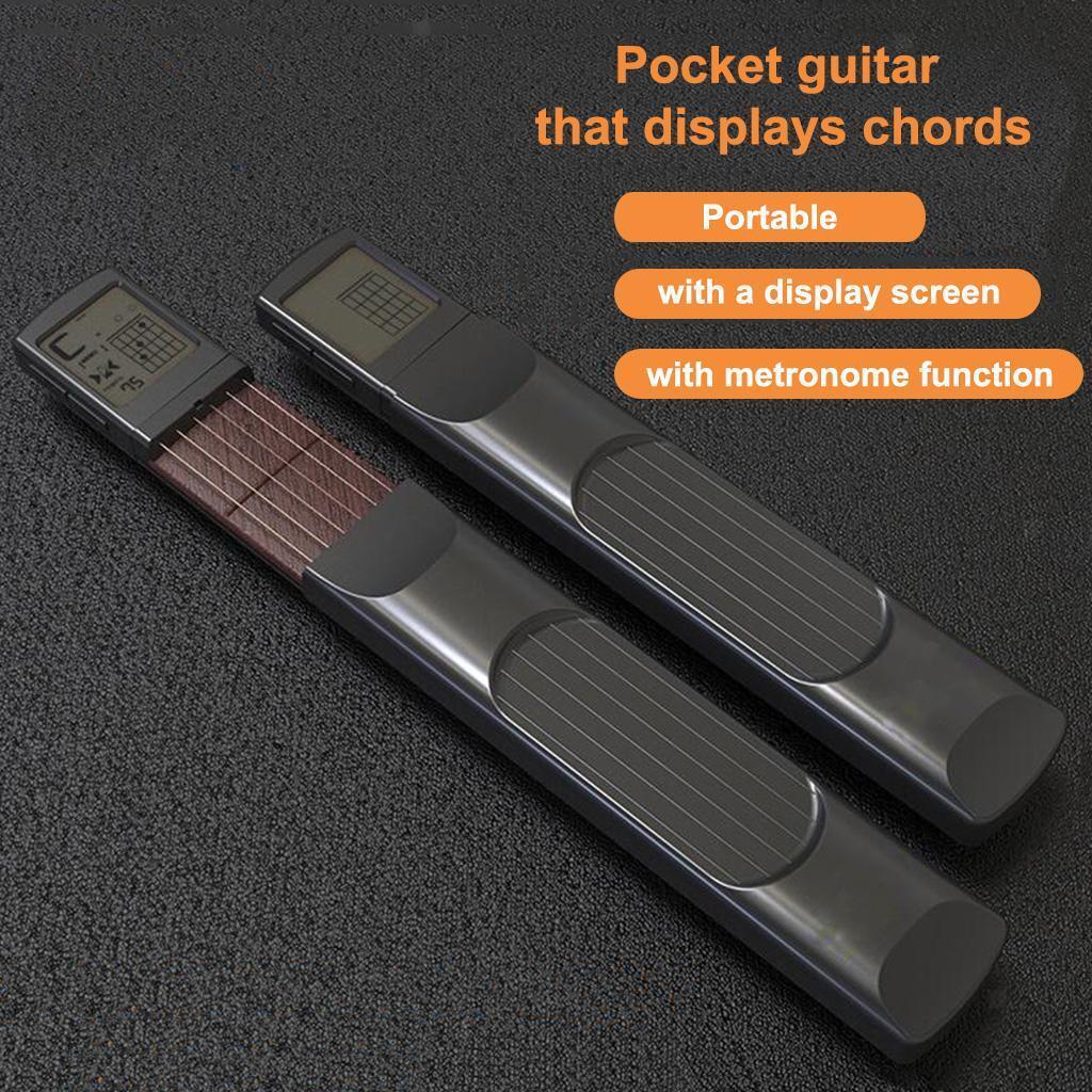 6-Tone Pocket Guitar Trainer Rotatable Chords Chart Screen Practice Tool